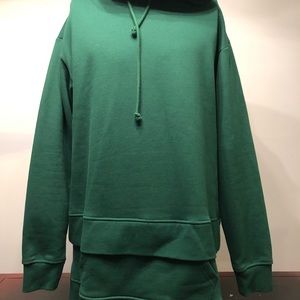 Green forever 21 double combined hoodie